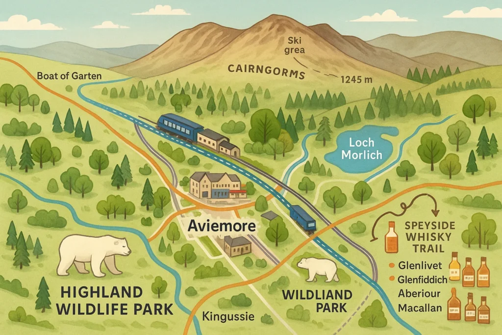 Scotland highland wildlife park map