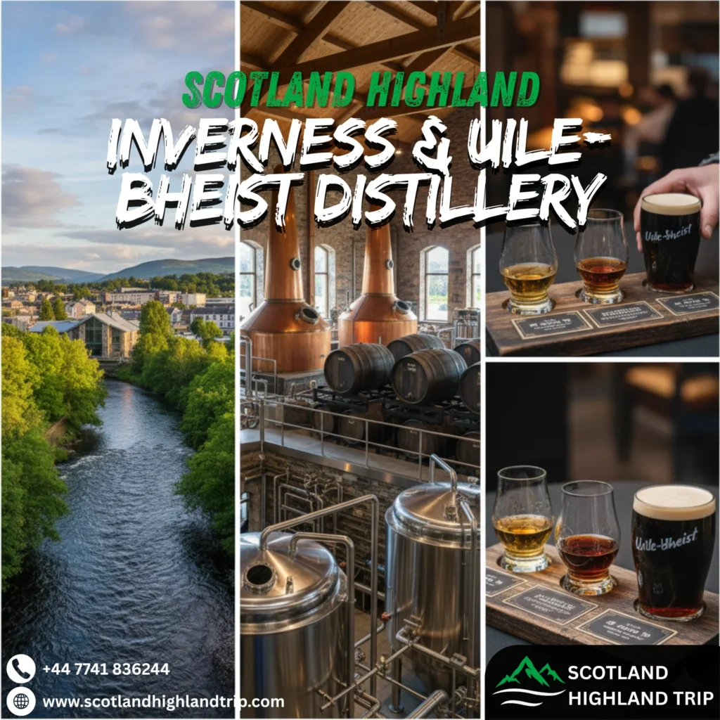Uile-bheist Distillery and Brewery on the River Ness in Inverness whisky tours