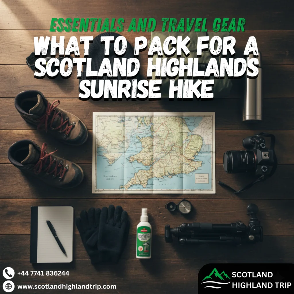 Best Sunrise & Sunset Spots in the Scotland Highlands 4 What to Pack for a Scotland Highlands Sunrise Hike