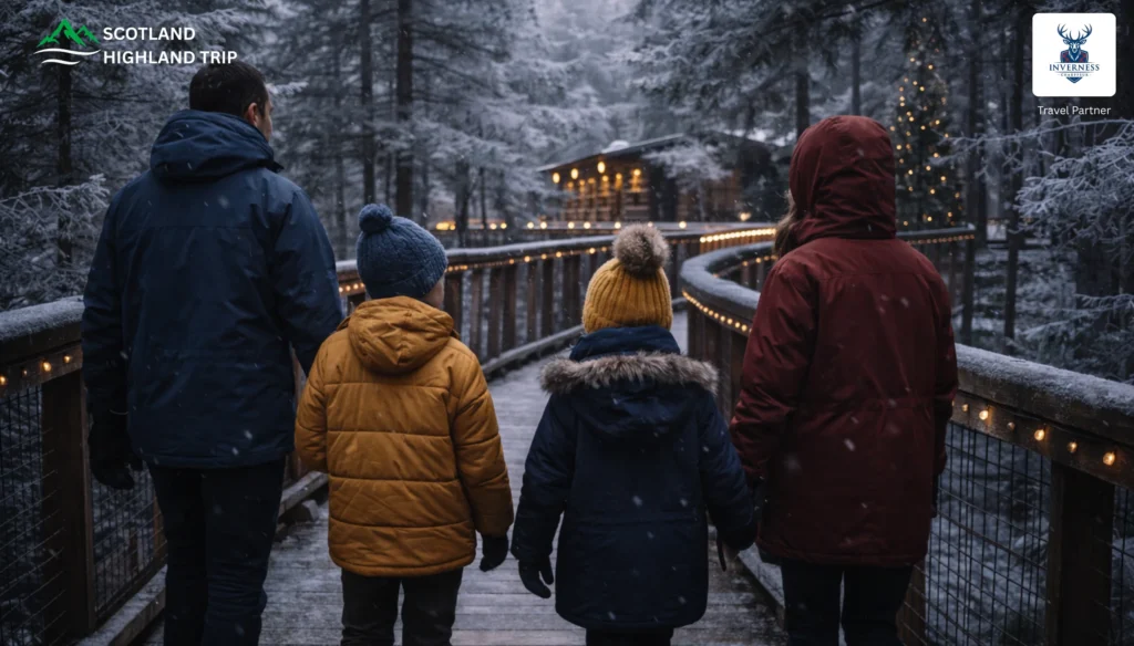 Family trips in highlands winters and snow