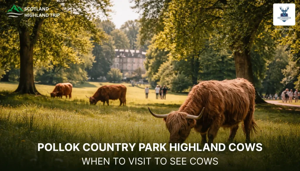 Where to See Highland Cows in Scotland (Top Spots) 2 Pollok Country Park Highland Cows When to Visit to see Cows