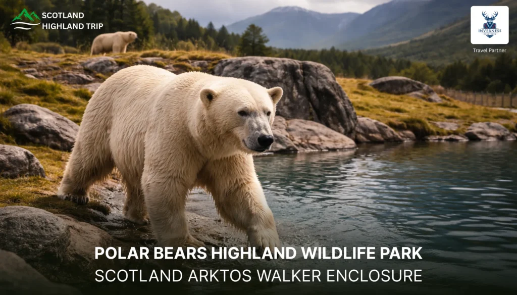 polar bears Highland Wildlife Park Scotland Arktos Walker enclosure