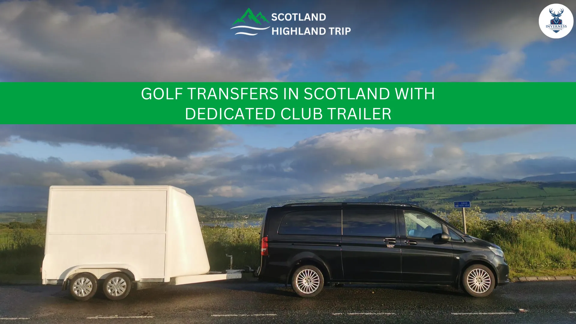 Golf equipment trailer for Scotland golf trips