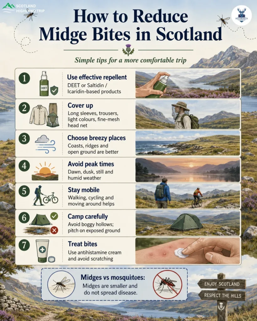 Scotland’s Midge Season: Practical Guide for Travellers 4 How to Reduce Midge Bites in Scotland