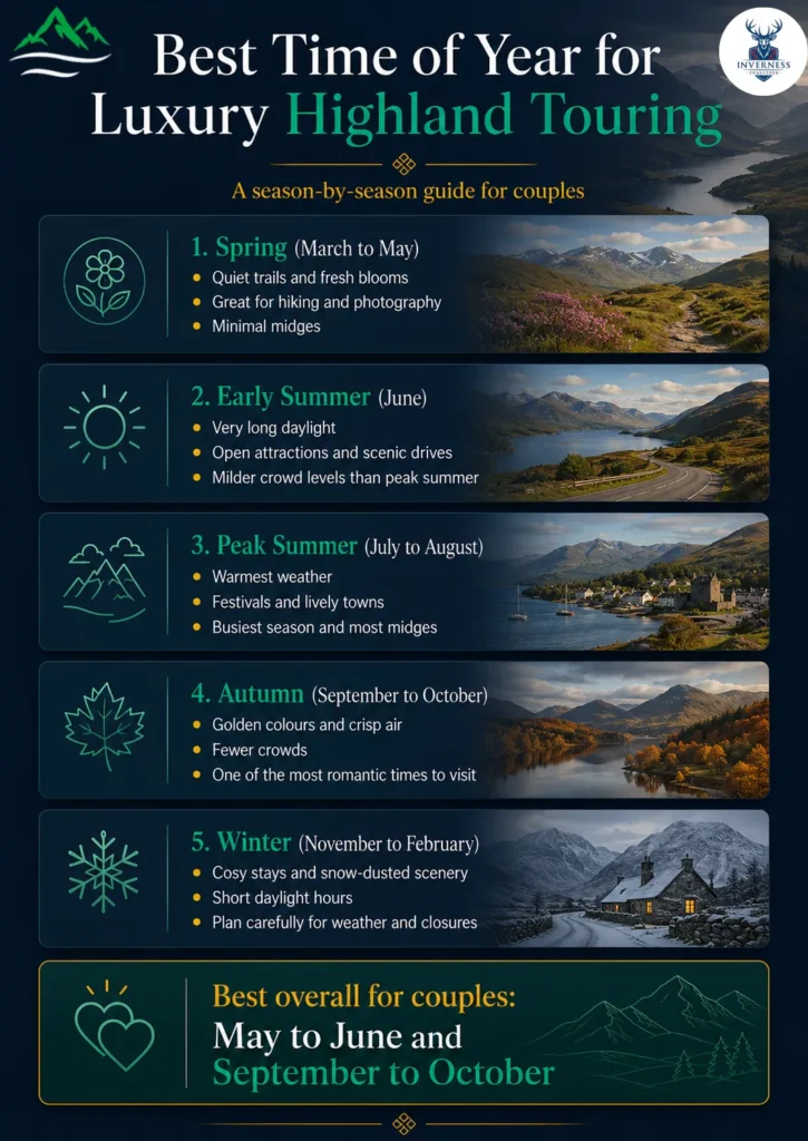Best Luxury Highland Tours for Couples in 2026 1 Best Time of Year for Luxury Highland Touring