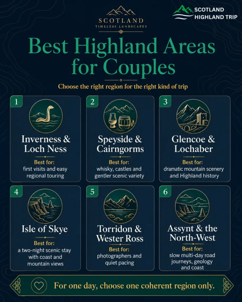Seasonal chart comparing spring, summer, autumn and winter for a luxury Highland tour, with May, June and September as the best months