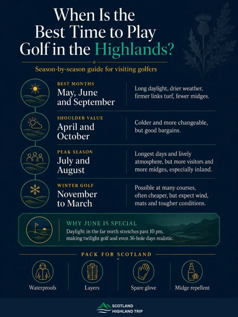 Best months to play golf in the Scottish Highlands season guide