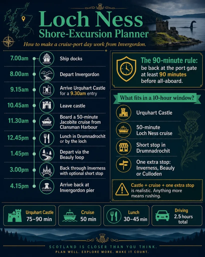 Invergordon to Loch Ness: Distance, Route and Shore-Excursion Plan 3 loch-ness-shore-excursion-planner-invergordon