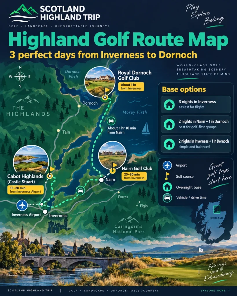 Three-Day Highland Golf Itinerary: Royal Dornoch, Cabot Highlands and Nairn 2 Comprehensive budget breakdown and booking order for planning a 3-day Highland golf trip including costs and packing tips