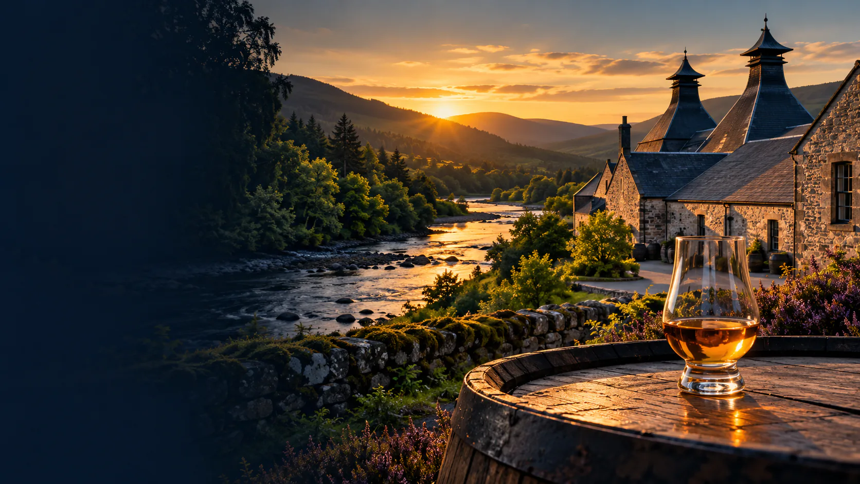 Speyside Whisky Day Trip for Visitors to Scotland 1 speyside whisky by the river spey sunset